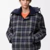 Piumino in lana blu navy scuro