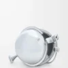 Pochette a palloncino in pelle di vitello nappa argento Pochette a palloncino in pelle di vitello nappa argento