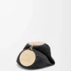 Pochette bracciale in nappa plissettata nera Pochette bracciale in nappa plissettata nera