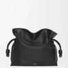 Pochette Flamenco grande in pelle di vitello nappa Black Pochette Flamenco grande in pelle di vitello nappa Black