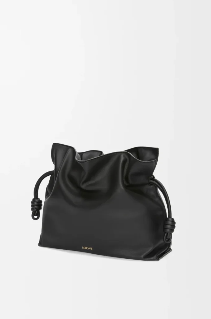 Pochette Flamenco grande in pelle di vitello nappa Black Pochette Flamenco grande in pelle di vitello nappa Black