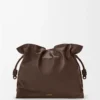 Pochette Flamenco grande in pelle di vitello nappa Chocolate Pochette Flamenco grande in pelle di vitello nappa Chocolate