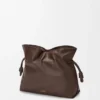 Pochette Flamenco grande in pelle di vitello nappa Chocolate Pochette Flamenco grande in pelle di vitello nappa Chocolate