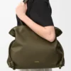 Pochette Flamenco grande in pelle di vitello nappa Dark Khaki Pochette Flamenco grande in pelle di vitello nappa Dark Khaki