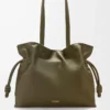 Pochette Flamenco grande in pelle di vitello nappa Dark Khaki Pochette Flamenco grande in pelle di vitello nappa Dark Khaki