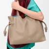 Pochette Flamenco grande in pelle di vitello nappa Sand Pochette Flamenco grande in pelle di vitello nappa Sand