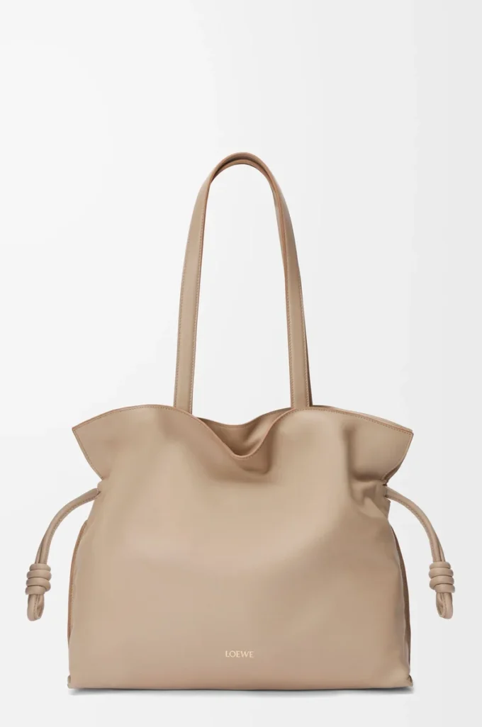 Pochette Flamenco grande in pelle di vitello nappa Sand Pochette Flamenco grande in pelle di vitello nappa Sand