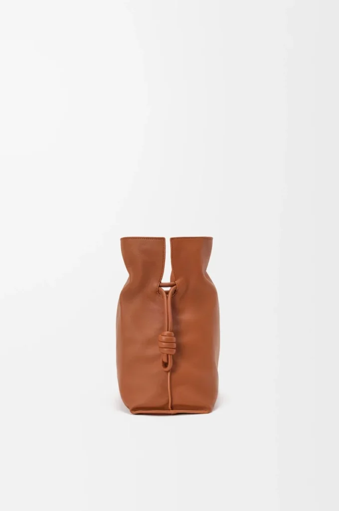 Pochette Flamenco grande in pelle di vitello nappa Squirrel Pochette Flamenco grande in pelle di vitello nappa Squirrel