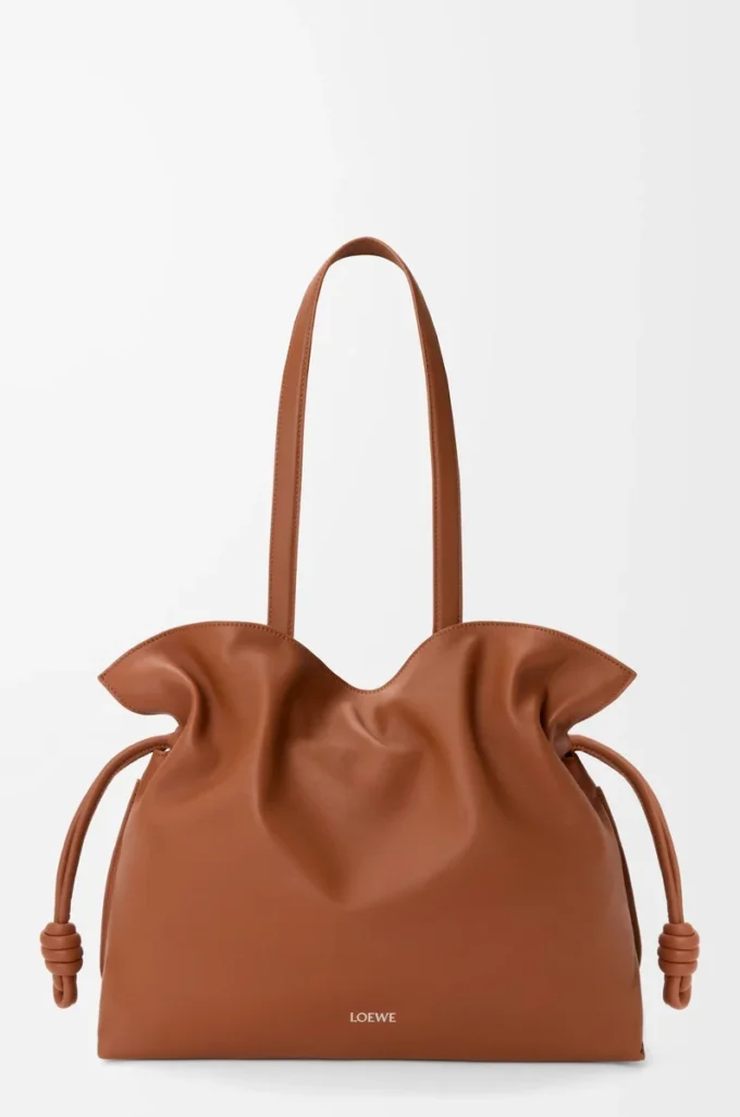 Pochette Flamenco grande in pelle di vitello nappa Squirrel Pochette Flamenco grande in pelle di vitello nappa Squirrel