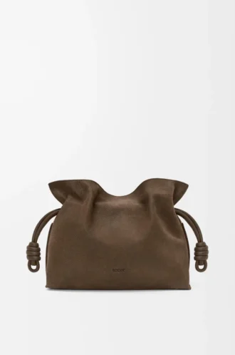Pochette Flamenco media in nubuck martellato Tundra