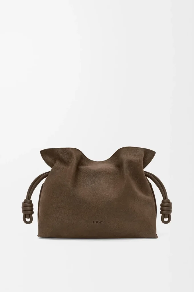 Pochette Flamenco media in nubuck martellato Tundra Pochette Flamenco media in nubuck martellato Tundra