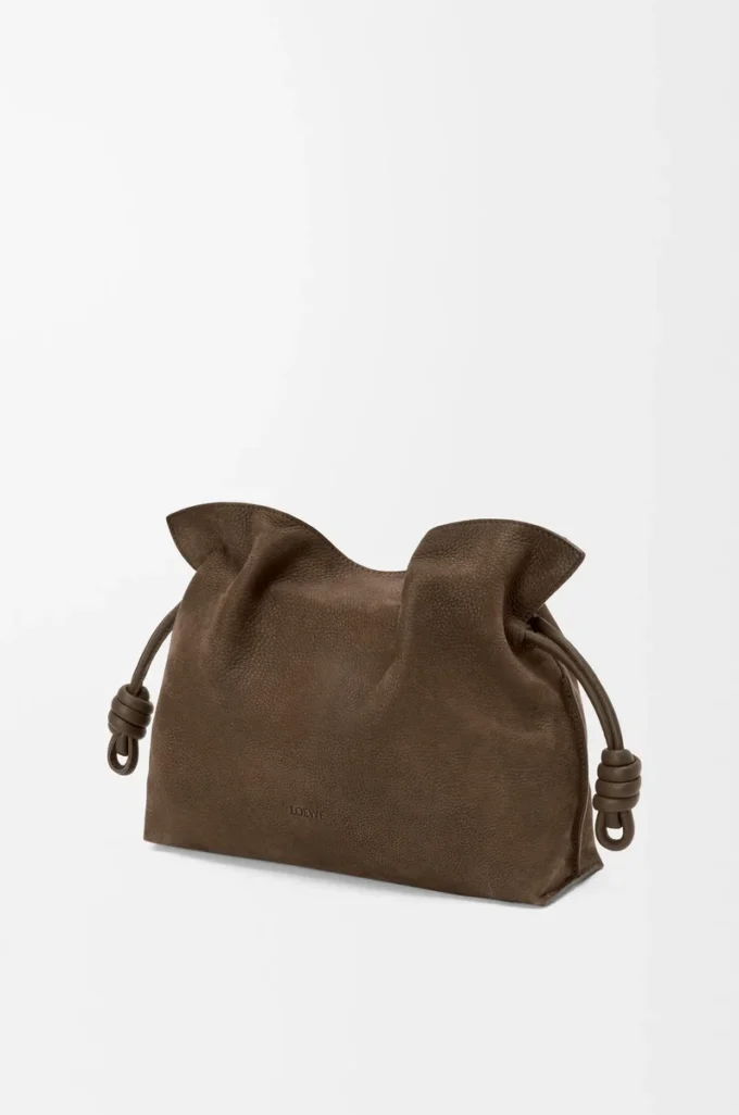 Pochette Flamenco media in nubuck martellato Tundra Pochette Flamenco media in nubuck martellato Tundra