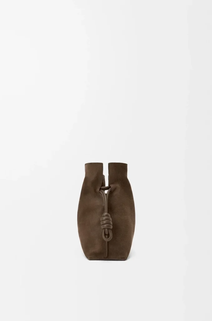 Pochette Flamenco media in nubuck martellato Tundra Pochette Flamenco media in nubuck martellato Tundra
