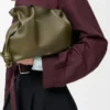 Pochette Flamenco media in pelle di vitello nappa Dark Khaki Pochette Flamenco media in pelle di vitello nappa Dark Khaki