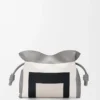 Pochette Flamenco media in pelle di vitello nappa grigio/Light Ghost Pochette Flamenco media in pelle di vitello nappa grigio/Light Ghost