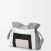 Pochette Flamenco media in pelle di vitello nappa grigio/Light Ghost Pochette Flamenco media in pelle di vitello nappa grigio/Light Ghost