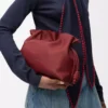 Pochette Flamenco media in pelle di vitello nappa rosso bruciato Pochette Flamenco media in pelle di vitello nappa rosso bruciato
