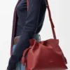 Pochette Flamenco media in pelle di vitello nappa rosso bruciato Pochette Flamenco media in pelle di vitello nappa rosso bruciato