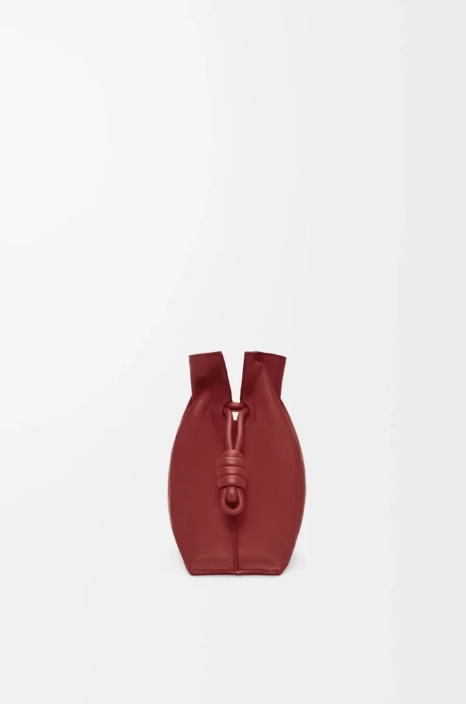 Pochette Flamenco media in pelle di vitello nappa rosso bruciato Pochette Flamenco media in pelle di vitello nappa rosso bruciato