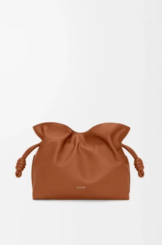 Pochette Flamenco media in pelle di vitello nappa Squirrel