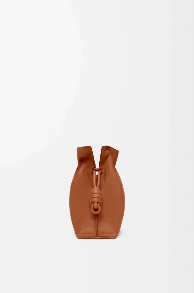Pochette Flamenco media in pelle di vitello nappa Squirrel Pochette Flamenco media in pelle di vitello nappa Squirrel