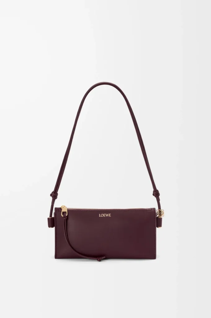Pochette Joya in pelle di vitello nappa Dark Burgundy Pochette Joya in pelle di vitello nappa Dark Burgundy