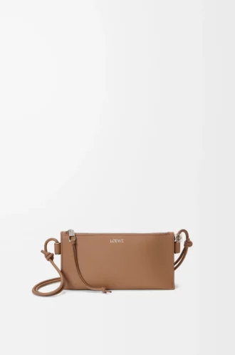 Pochette Joya in pelle di vitello nappa Mocha