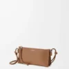 Pochette Joya in pelle di vitello nappa Mocha