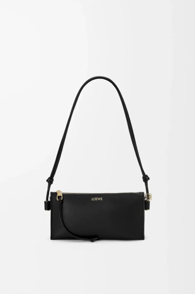 Pochette Joya in pelle di vitello nappa nera