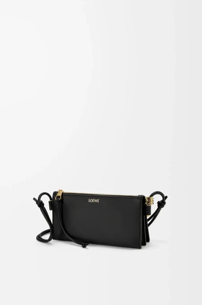 Pochette Joya in pelle di vitello nappa nera