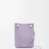 Pochette Pebble in morbida pelle di vitello color malva sporco Pochette Pebble in morbida pelle di vitello color malva sporco