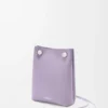 Pochette Pebble in morbida pelle di vitello color malva sporco Pochette Pebble in morbida pelle di vitello color malva sporco