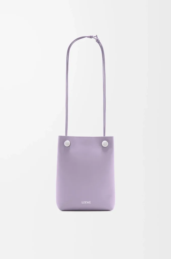 Pochette Pebble in morbida pelle di vitello color malva sporco Pochette Pebble in morbida pelle di vitello color malva sporco