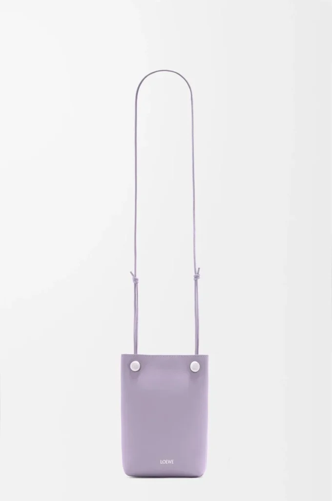 Pochette Pebble in morbida pelle di vitello color malva sporco Pochette Pebble in morbida pelle di vitello color malva sporco
