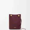 Pochette Pebble in morbida pelle di vitello Dark Burgundy Pochette Pebble in morbida pelle di vitello Dark Burgundy
