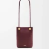 Pochette Pebble in morbida pelle di vitello Dark Burgundy Pochette Pebble in morbida pelle di vitello Dark Burgundy