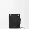 Pochette Pebble in morbida pelle di vitello nera
