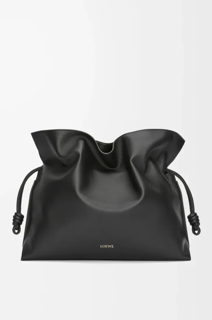 Pochette XL Flamenco in pelle di vitello nappa nera Pochette XL Flamenco in pelle di vitello nappa nera