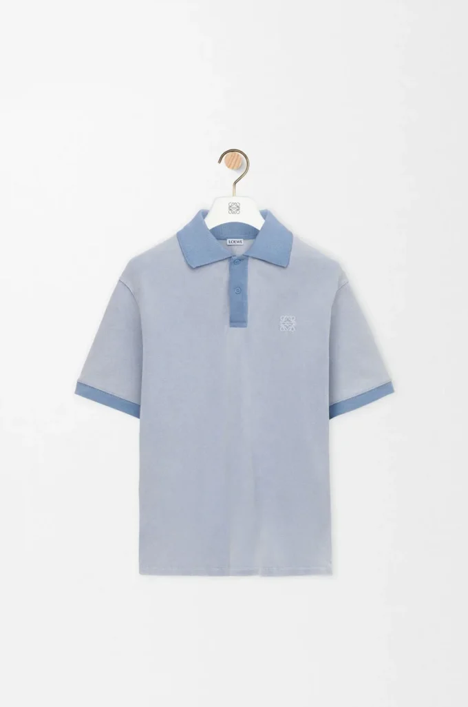 Polo in cotone Azzurro
