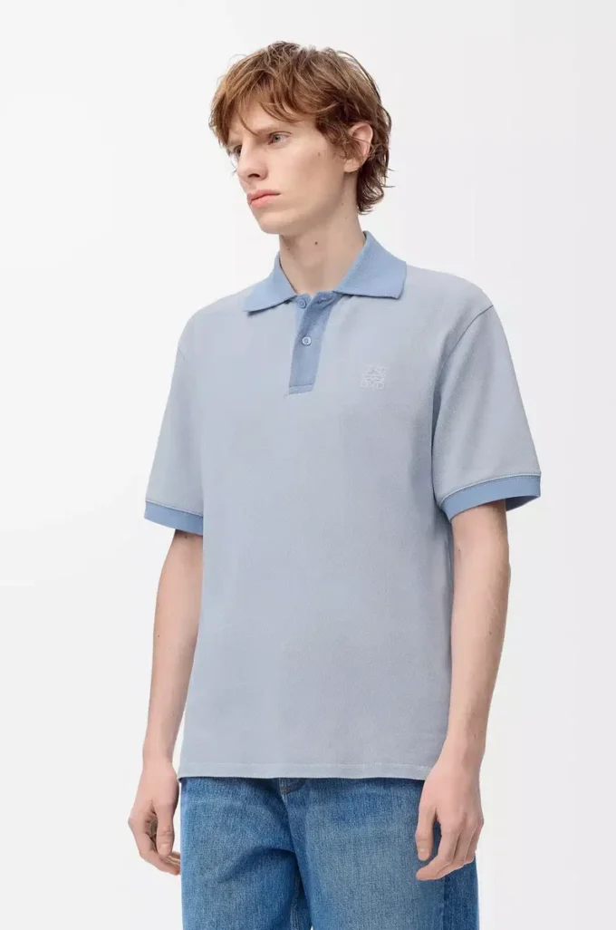 Polo in cotone Azzurro