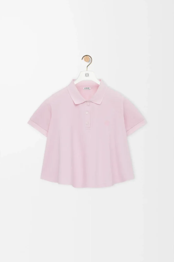 Polo trapezio in cotone Rosa chiaro Polo trapezio in cotone Rosa chiaro