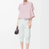 Polo trapezio in cotone Rosa chiaro Polo trapezio in cotone Rosa chiaro