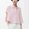 Polo trapezio in cotone Rosa chiaro Polo trapezio in cotone Rosa chiaro
