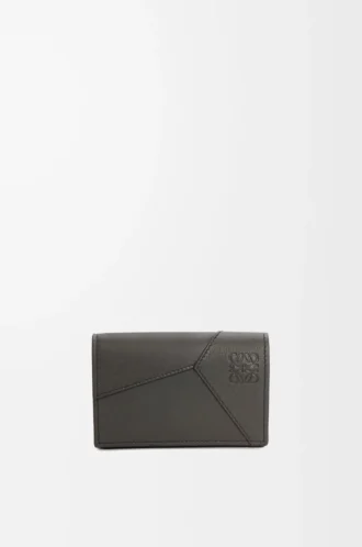 Porta biglietti da visita Puzzle in classica pelle di vitello Grigio scuro