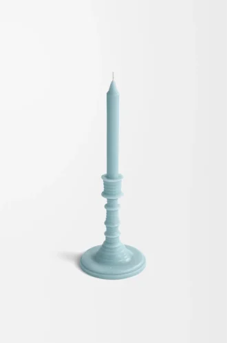 Portacandela in cera Cypress Balls Baby Blue