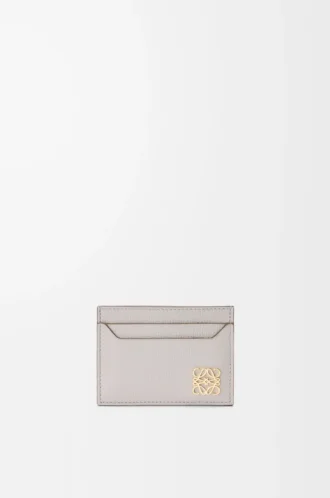 Portacarte Anagram in pelle di vitello martellata Light Ghost Grey