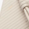Portacarte e portamonete Knot in pelle di vitello nappa lucida Light Oat