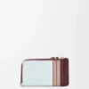 Portacarte e portamonete Puzzle in pelle di vitello classica Frozen/Dark Burgundy