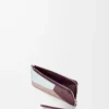 Portacarte e portamonete Puzzle in pelle di vitello classica Frozen/Dark Burgundy