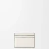 Portacarte Futurist Cat in pelle di vitello classica Soft White